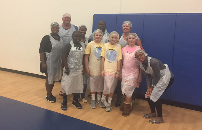 Packing Food for Haiti Event at St. Mark’s